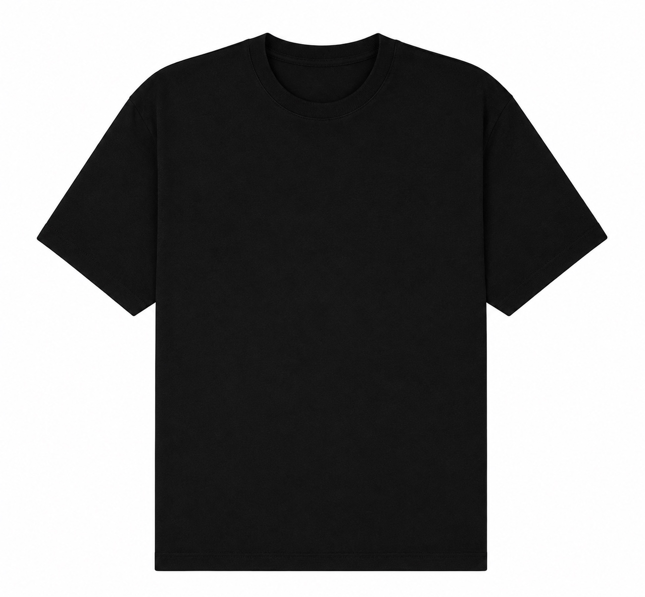 Black adult heavyweight T-shirt front