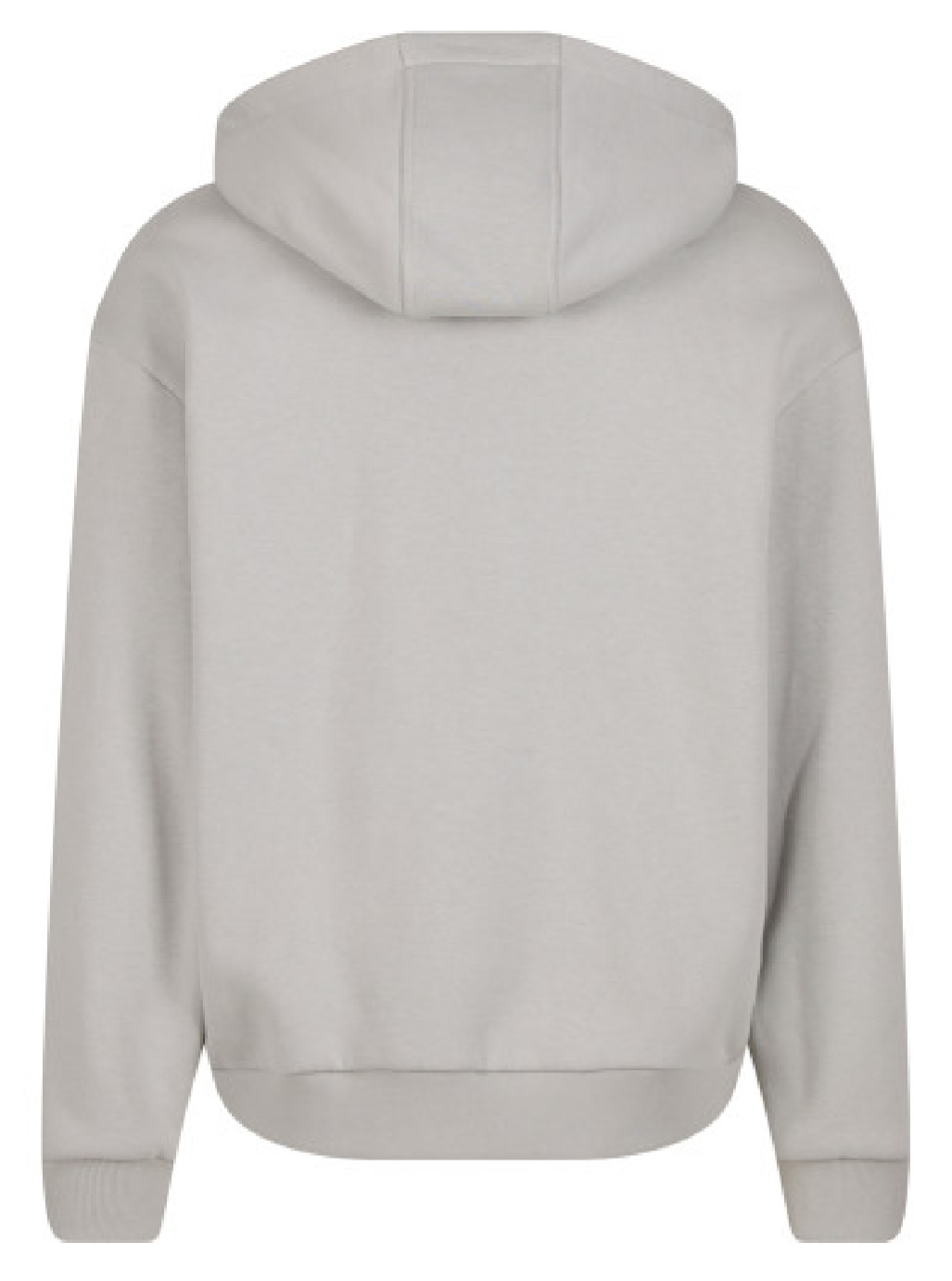 Light asphalt grey zip hoodie back