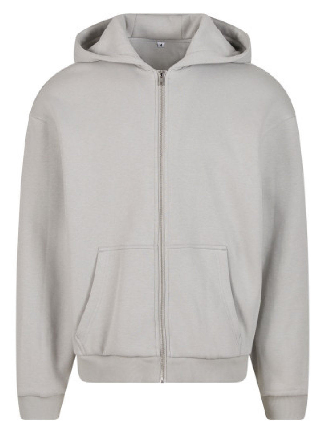 Light asphalt grey zip hoodie front